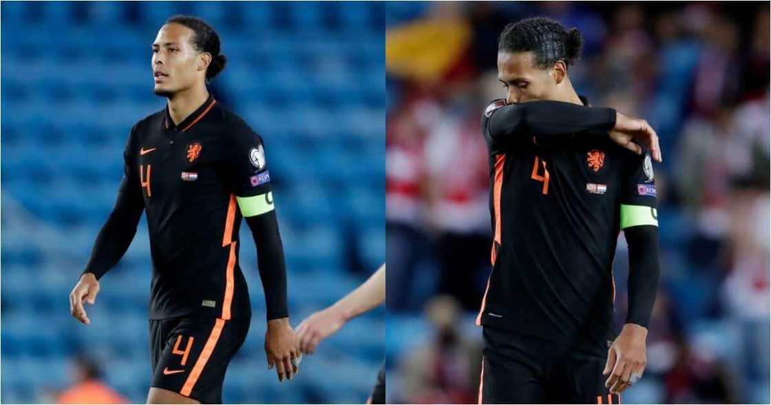 Virgil Van Dijk during the Netherlands' World Cup qualifier against Norway. Photo: Twitter/@VirgilvDijk. Virgil Van Dijk during the Netherlands' World Cup qualifier against Norway. Photo: Twitter/@VirgilvDijk.
