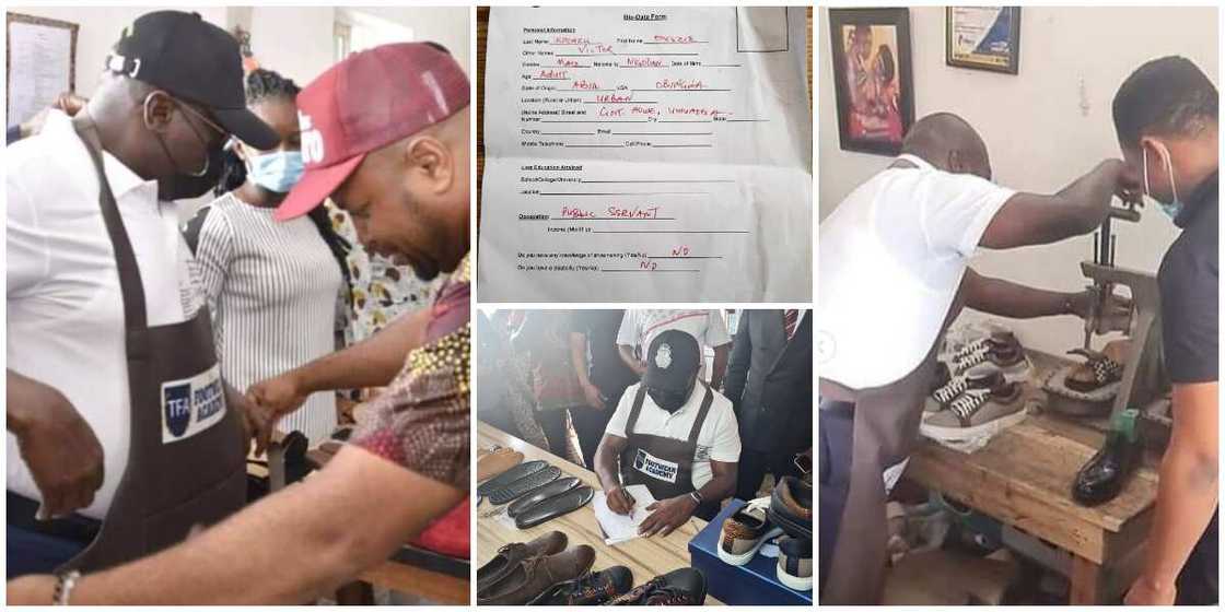 Nigerian Governor Registers to Learn Shoemaking, Opens up on Reason for His Action, Sparks Reactions