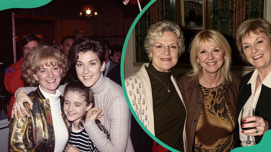 Celine Dion and her sister, Claudette (L). Celine Dion's sisters Denise, Liette and Claudette Dion during the launching of Therese Dion autobiography (R) Celine Dion and her sister, Claudette (L). Celine Dion's sisters Denise, Liette and Claudette Dion during the launching of Therese Dion autobiography (R)