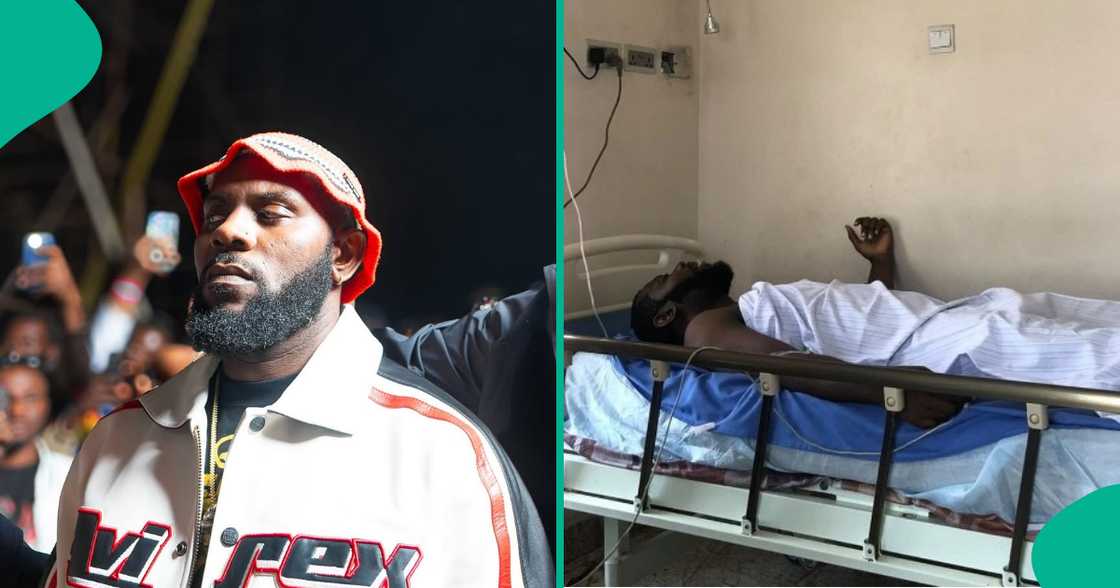 Fans react to post made by Odumodu Blvck over accident.