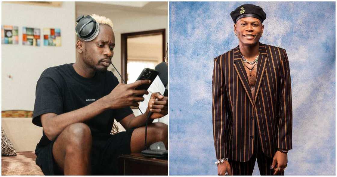 Mr Eazi and budding singer Wadude Mr Eazi and budding singer Wadude