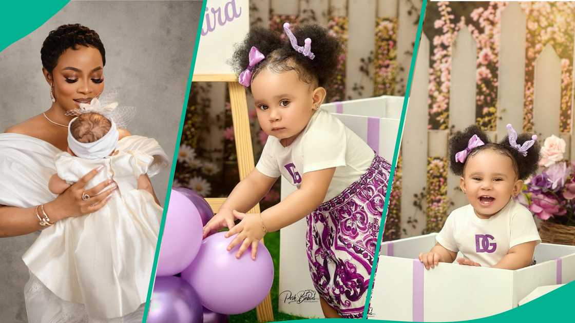 Toke Makinwa gushes over daughter as she clocks one, shares her pictures Toke Makinwa gushes over daughter as she clocks one, shares her pictures