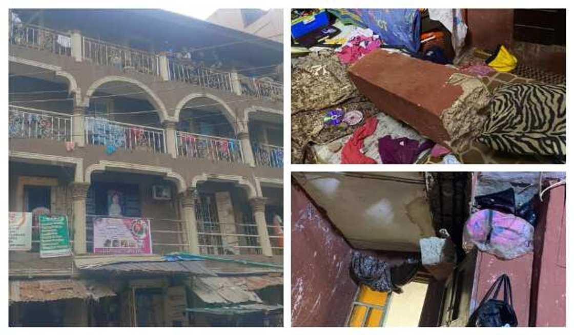 Different views of the collapsed building Different views of the collapsed building