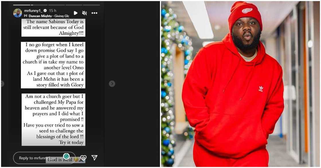 Csreenshot of Sabinus' vow to God Csreenshot of Sabinus' vow to God