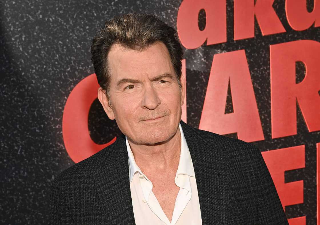 Charlie Sheen attends a documentary premiere