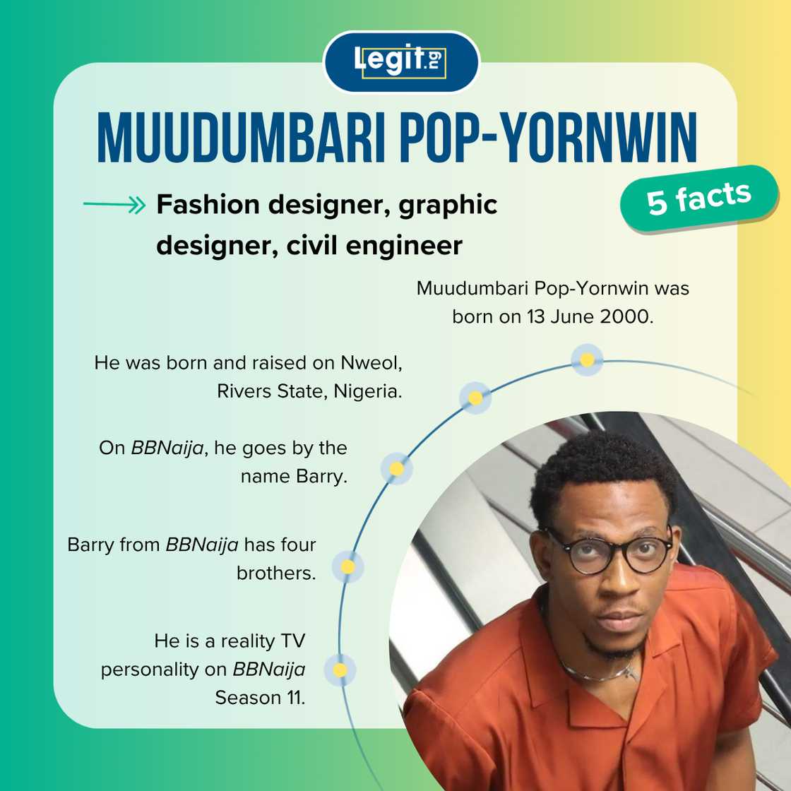 Five facts about Big Brother Naija Season 11 contestant, Barry Five facts about Big Brother Naija Season 11 contestant, Barry