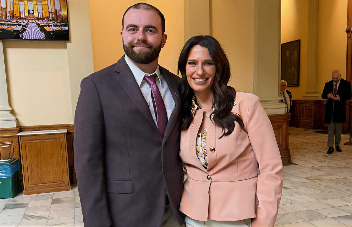 Lise Menard Smith poses with her son, Connor