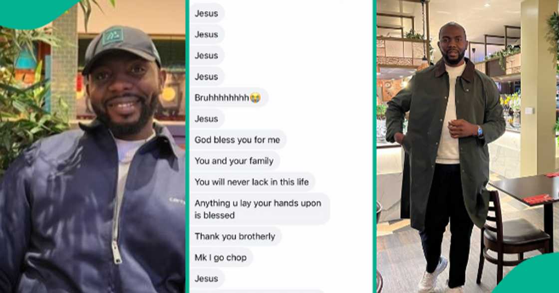 Abroad-based man shares the emotional messages his friend sent to him after gifting him money.