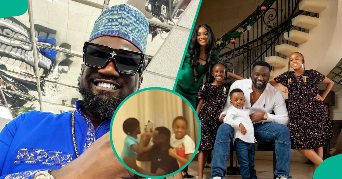 Jude Okoye reunites with family after two months. Jude Okoye reunites with family after two months.