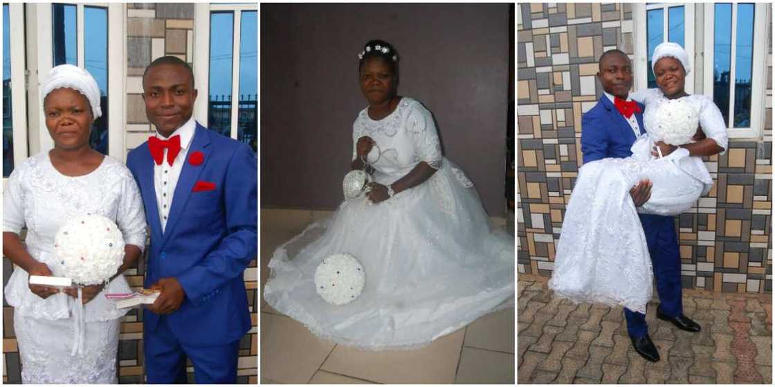Nigerian Lady Gets Married with No Makeup, Jewellery and an Unusual Wedding Gown Nigerian Lady Gets Married with No Makeup, Jewellery and an Unusual Wedding Gown