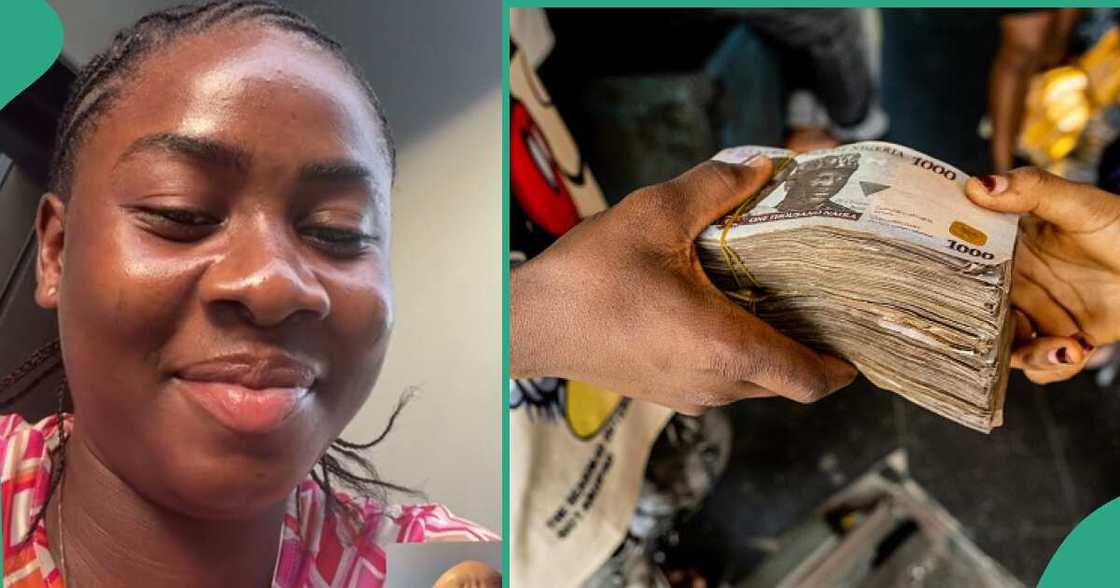 Lady shows off her hairstyle. Lady shows off her hairstyle.
