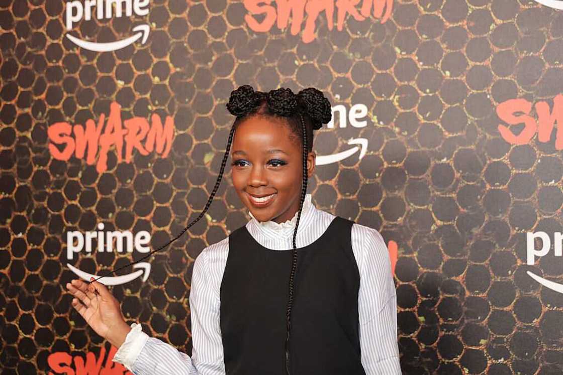 Thuso Mbedu at the Los Angeles premiere of Prime video's Swarm Thuso Mbedu at the Los Angeles premiere of Prime video's Swarm