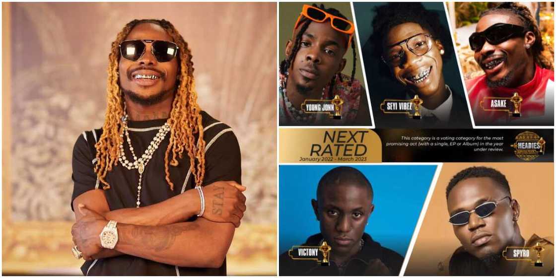 Asake, 16 Headies Next Rated list