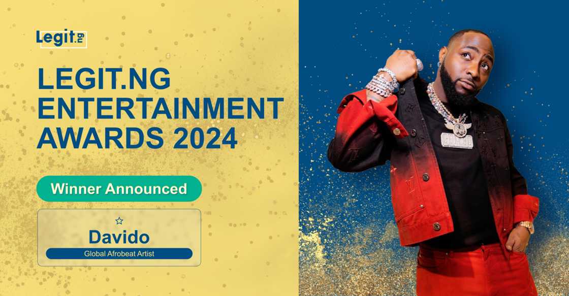 David Adeleke, Davido, Legit.ng Entertainment Awards, Winners, Announcement David Adeleke, Davido, Legit.ng Entertainment Awards, Winners, Announcement