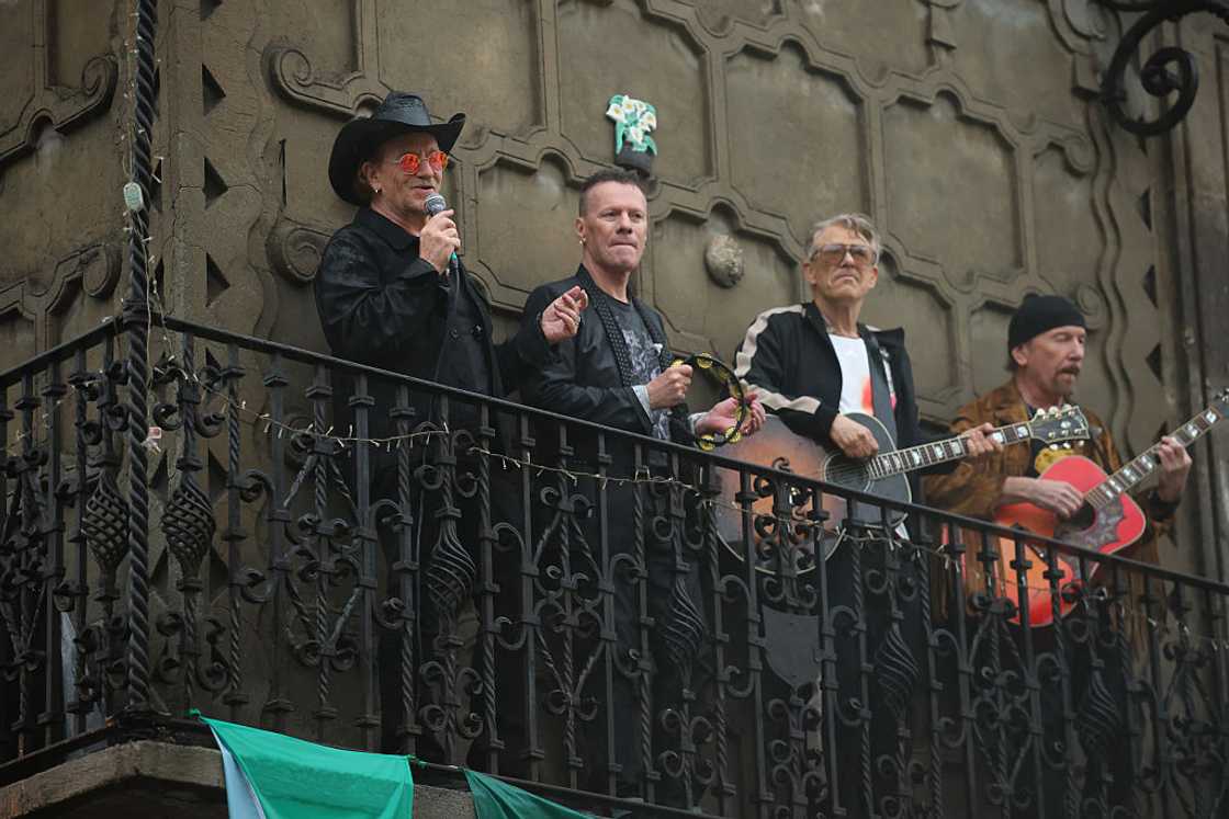 Irish U2 band members Bono, Larry Mullen Jr., Adam Clayton and The Edge are in town to shoot a music video for a new track titled ‘Street of Dreams' Irish U2 band members Bono, Larry Mullen Jr., Adam Clayton and The Edge are in town to shoot a music video for a new track titled ‘Street of Dreams'