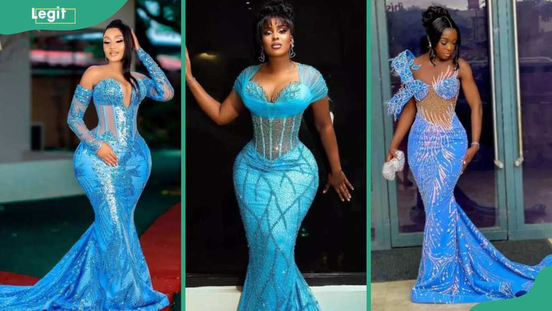 Blue Aso-Ebi styles