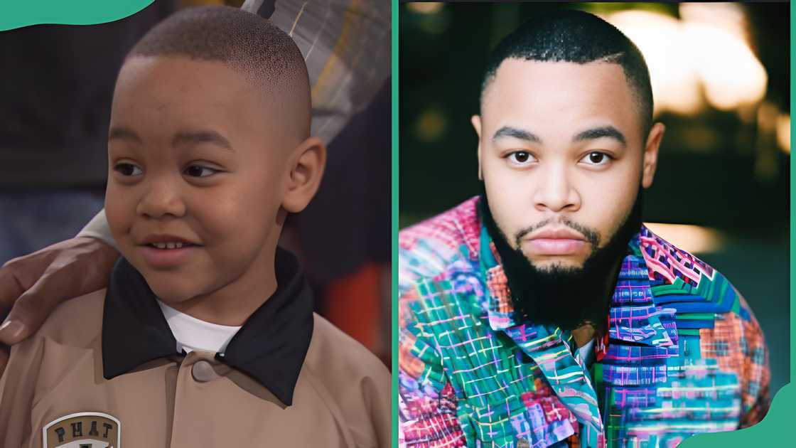 Steve Wash Jr as Jamal and him posing in a multicoloured shirt