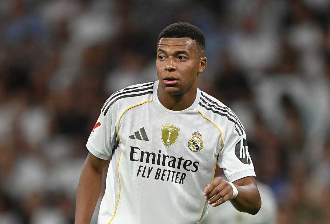 Kylian Mbappe at Estadio Santiago Bernabeu Kylian Mbappe at Estadio Santiago Bernabeu