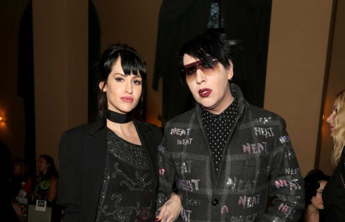 Lindsay Usich and Marilyn Manson at an event Lindsay Usich and Marilyn Manson at an event