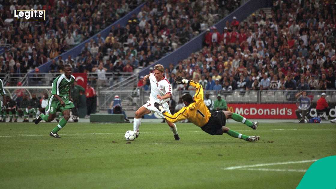 Super Eagles, Peter Rufai, FIFA World Cup, Denmark, France. Super Eagles, Peter Rufai, FIFA World Cup, Denmark, France.
