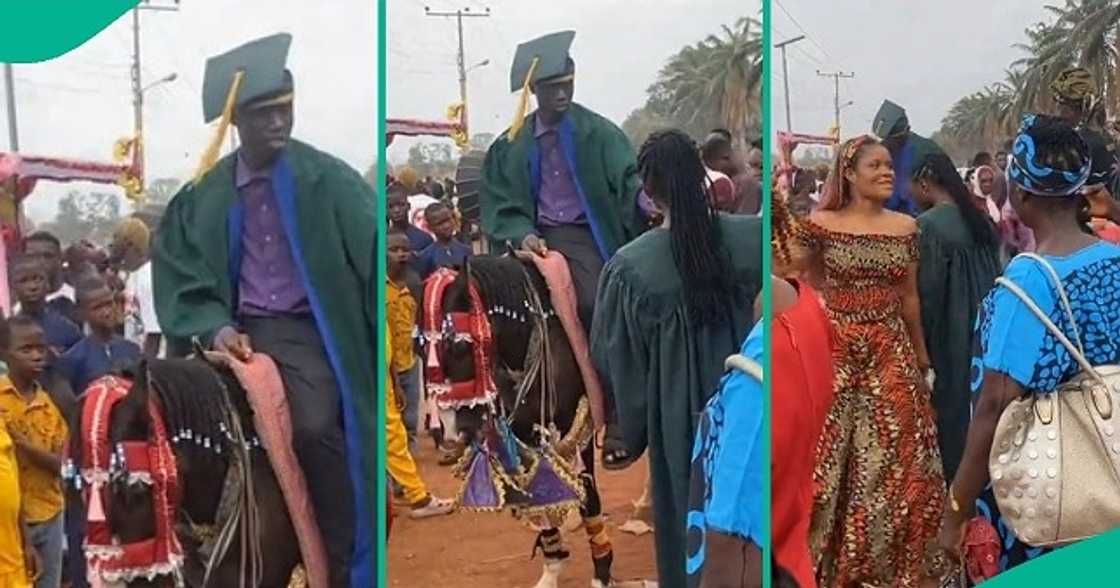 Year 1 student rides horse to matriculation venue