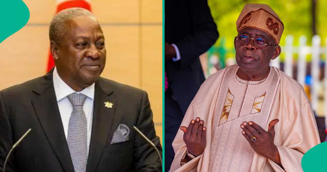 Shugaban Ghana, John Mahama da Bola Tinubu. Shugaban Ghana, John Mahama da Bola Tinubu.