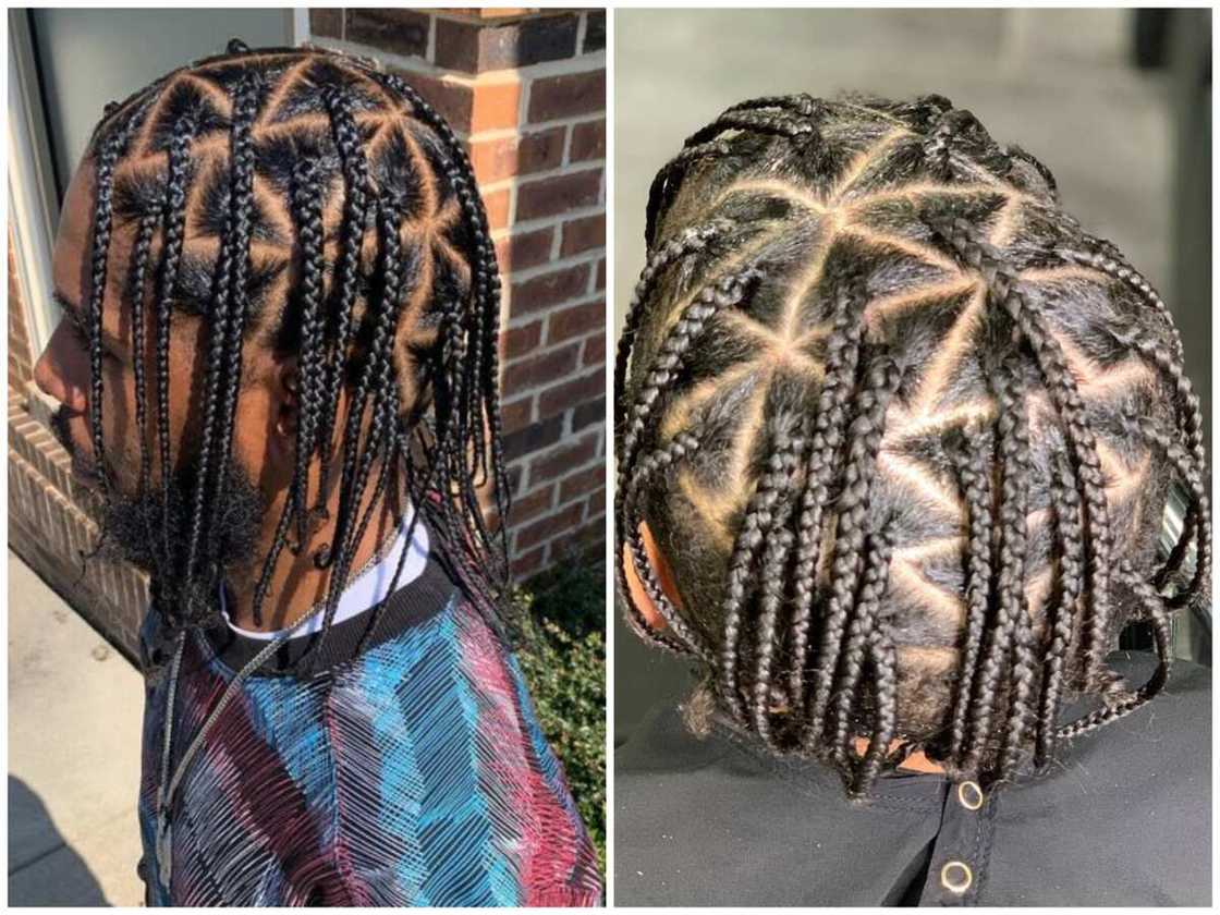Men's box braids for men with long hair Men's box braids for men with long hair