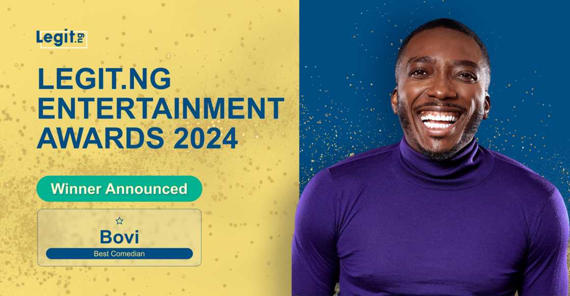 Bovi Ugboma Legit.ng Entertainment Awards, Winners, Announcement Bovi Ugboma Legit.ng Entertainment Awards, Winners, Announcement