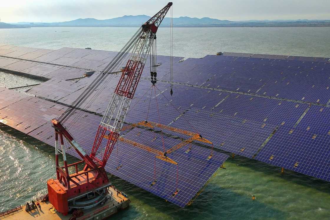 Solar panels in eastern China's Shandong province are part of the country's climate resilience planning