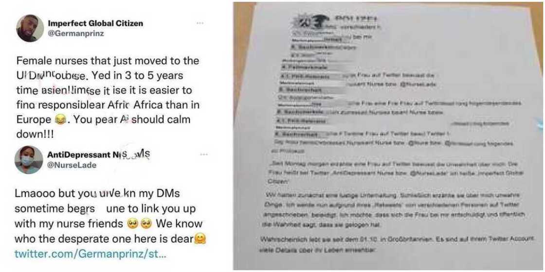 Mixed reactions as man to drag UK-based Nigerian nurse for claiming he was in her DM Mixed reactions as man to drag UK-based Nigerian nurse for claiming he was in her DM