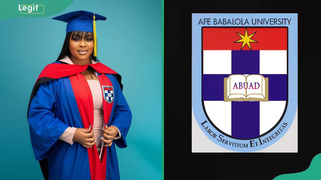 Afe Babalola University graduate. Afe Babalola University logo Afe Babalola University graduate. Afe Babalola University logo