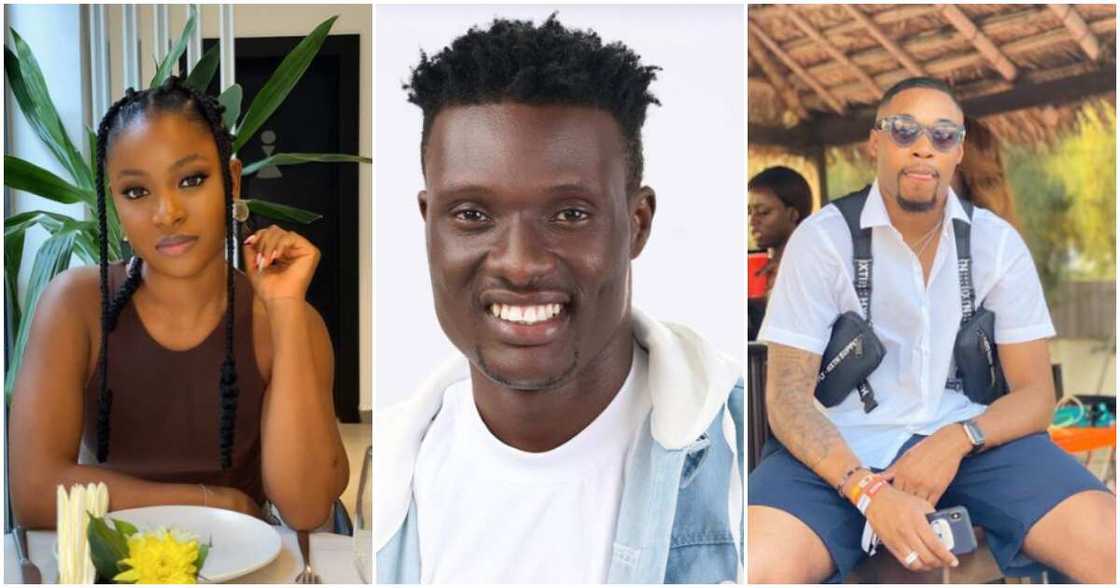 Photos of BBNaija stars Chizzy, Sheggz and Bella Photos of BBNaija stars Chizzy, Sheggz and Bella