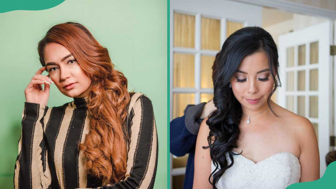 Side-swept curls Side-swept curls