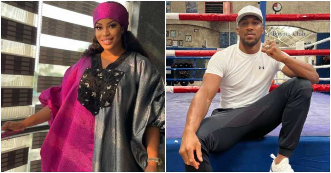 Reality star Eriata Ese and Anthony Joshua Reality star Eriata Ese and Anthony Joshua