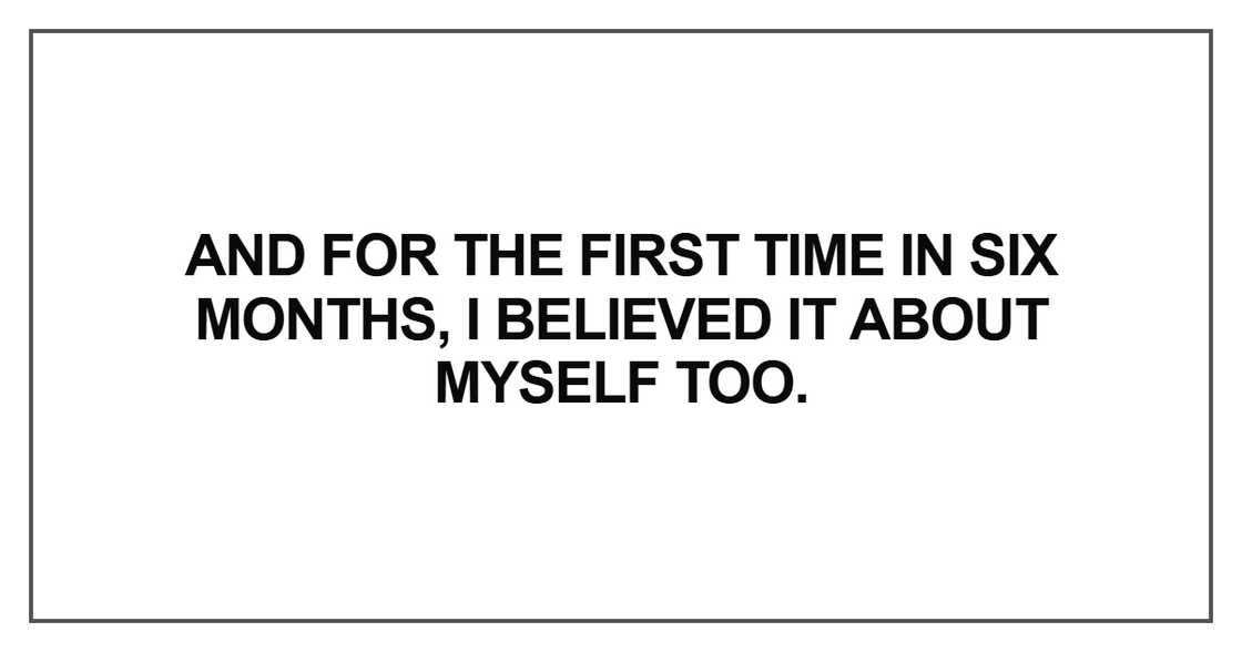 And for the first time in six months And for the first time in six months