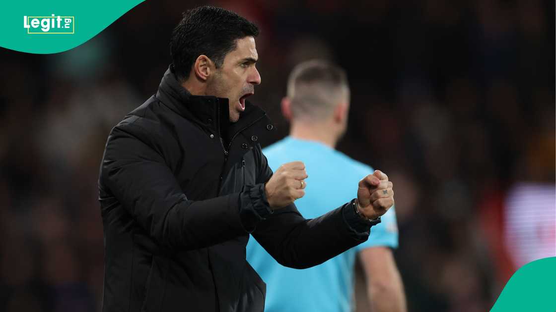 Mikel Arteta, Arsenal, Bournemouth, Vitality Stadium, England, Premier League. Mikel Arteta, Arsenal, Bournemouth, Vitality Stadium, England, Premier League.