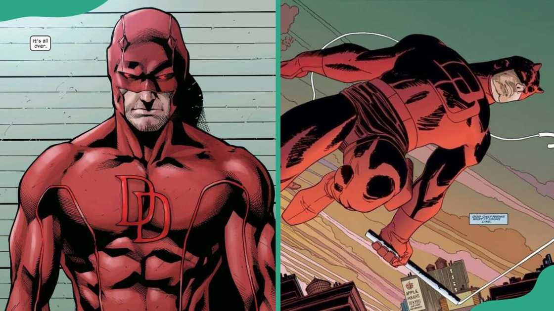 Daredevil in a red outfit Daredevil in a red outfit