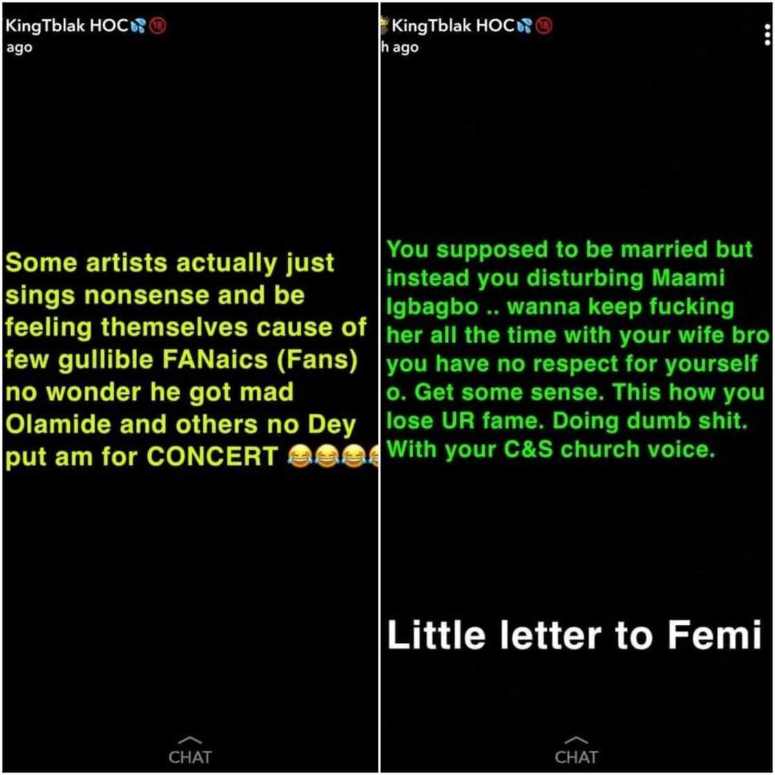 Nigerian man KingTblackHOC calls out Oritsefemi for allegedly trying to sleep with his wife Nigerian man KingTblackHOC calls out Oritsefemi for allegedly trying to sleep with his wife