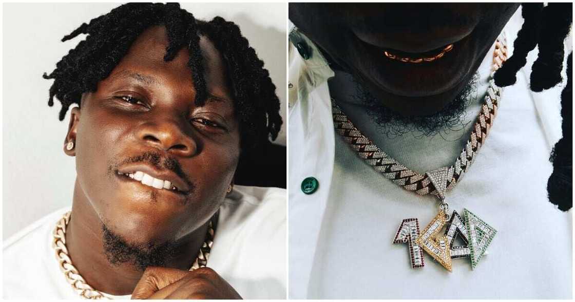 Stonebwoy's diamond necklace