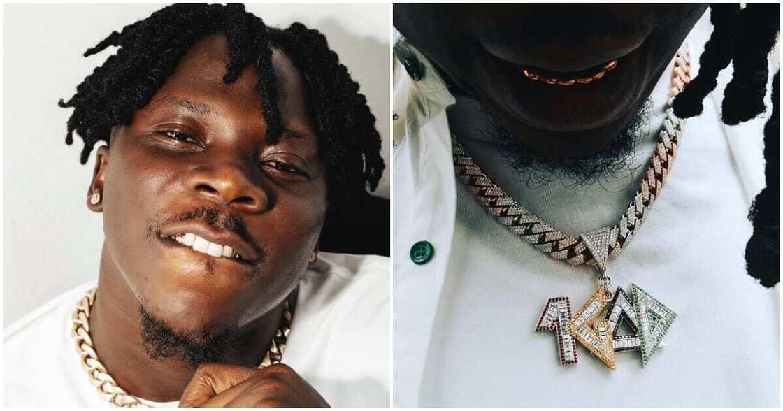 Stonebwoy's diamond necklace Stonebwoy's diamond necklace