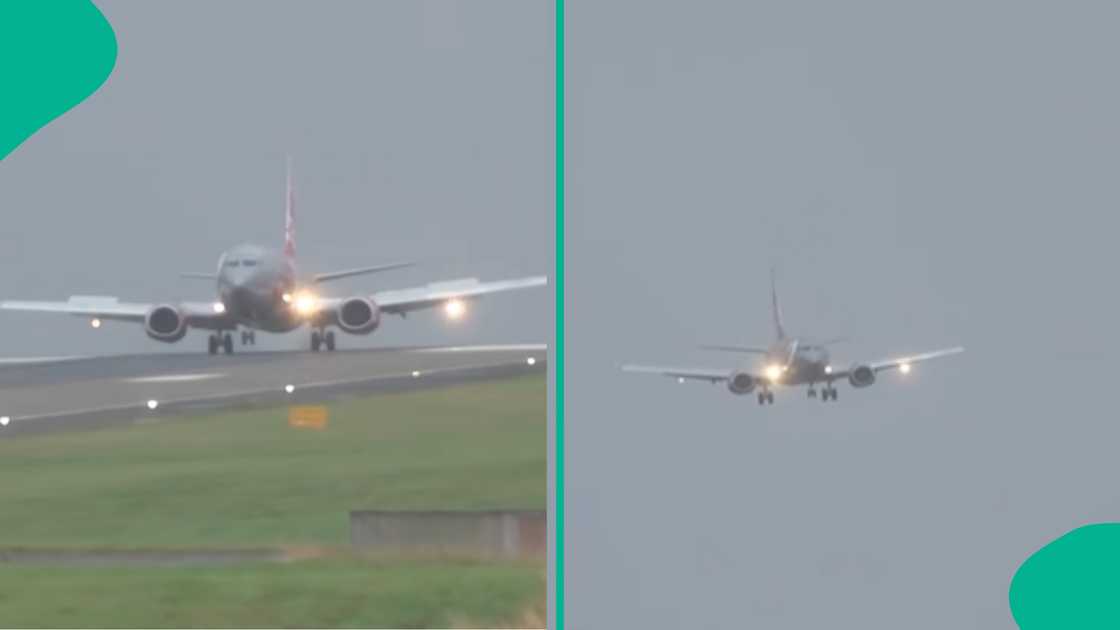 Video shows pilot landing plane in difficult weather. Video shows pilot landing plane in difficult weather.