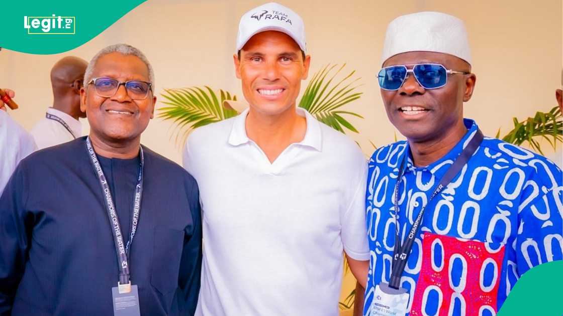 Aliko Dangote, Babajide Sanwo-Olu, Rafael Nadal, E1 World Championship, Monaco Aliko Dangote, Babajide Sanwo-Olu, Rafael Nadal, E1 World Championship, Monaco