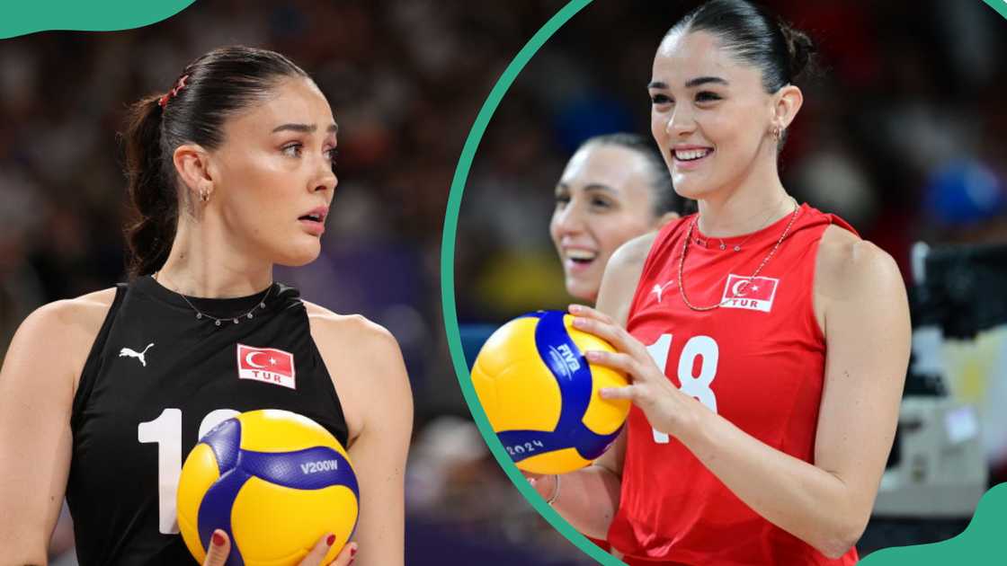 Zehra Gunes of Team Türkiye holding a ball Zehra Gunes of Team Türkiye holding a ball