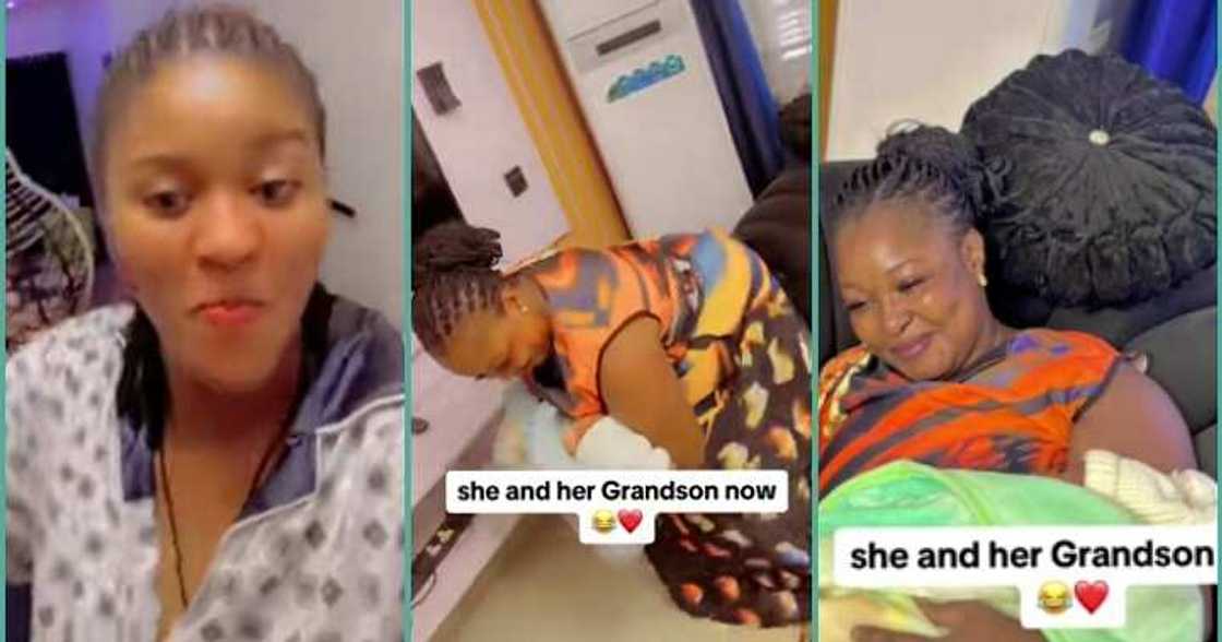 Lady shares clip of mum carrying her baby Lady shares clip of mum carrying her baby