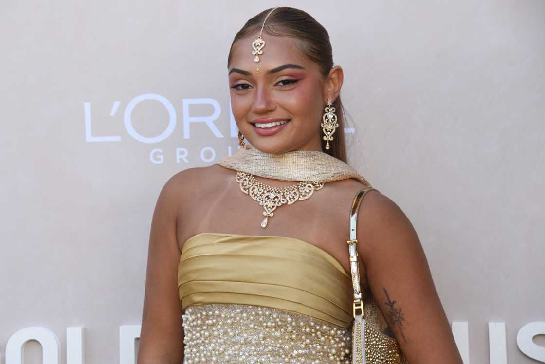 Avani Gregg poses at the Gold House Hosts at The Music Center Avani Gregg poses at the Gold House Hosts at The Music Center