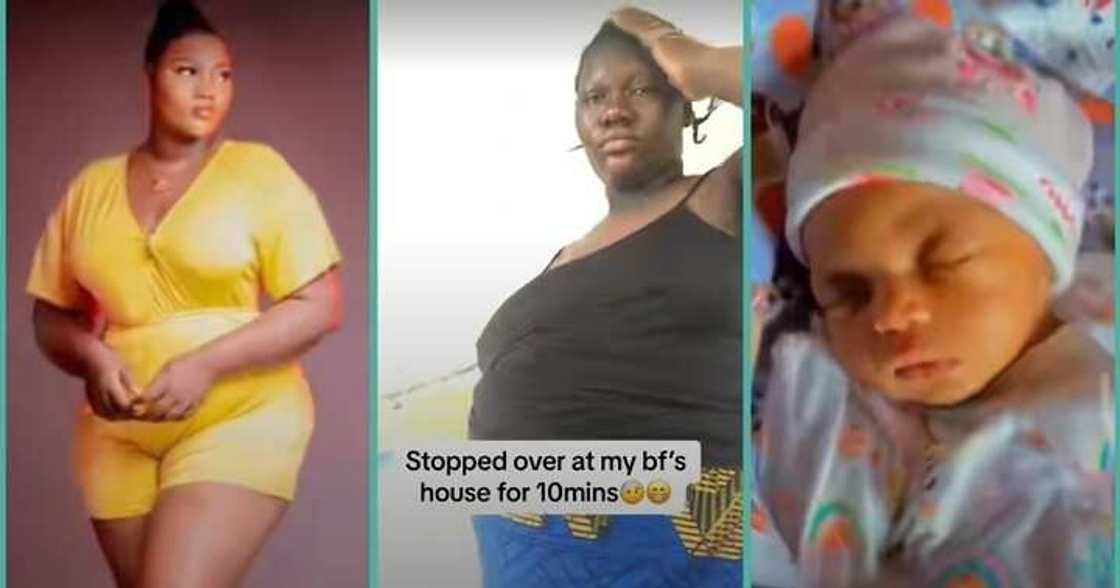 Lady who visited boyfriend's house for 10 minutes shows off cute baby Lady who visited boyfriend's house for 10 minutes shows off cute baby