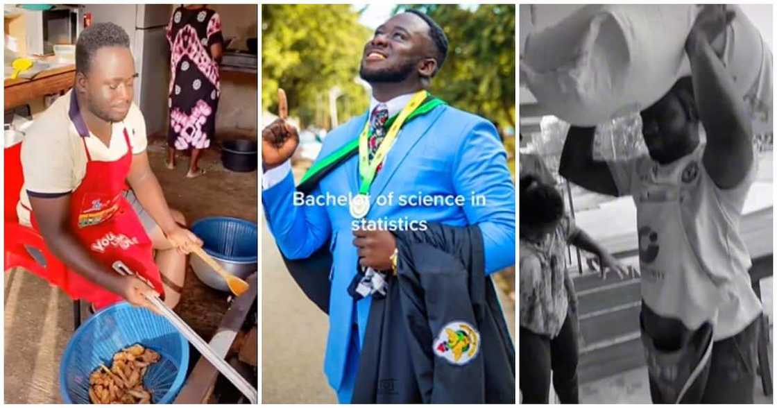 KNUST graduate who sells food after school causes stir