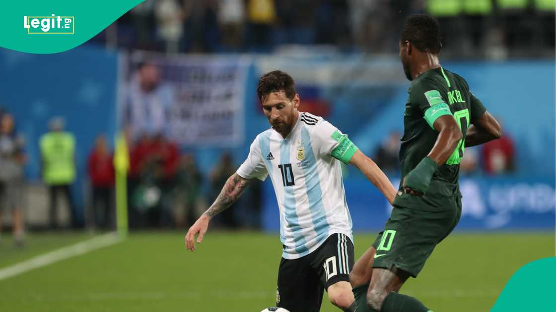Lionel Messi, Nigeria, Argentina, 2018 FIFA World Cup, Saint Petersburg, Russia.