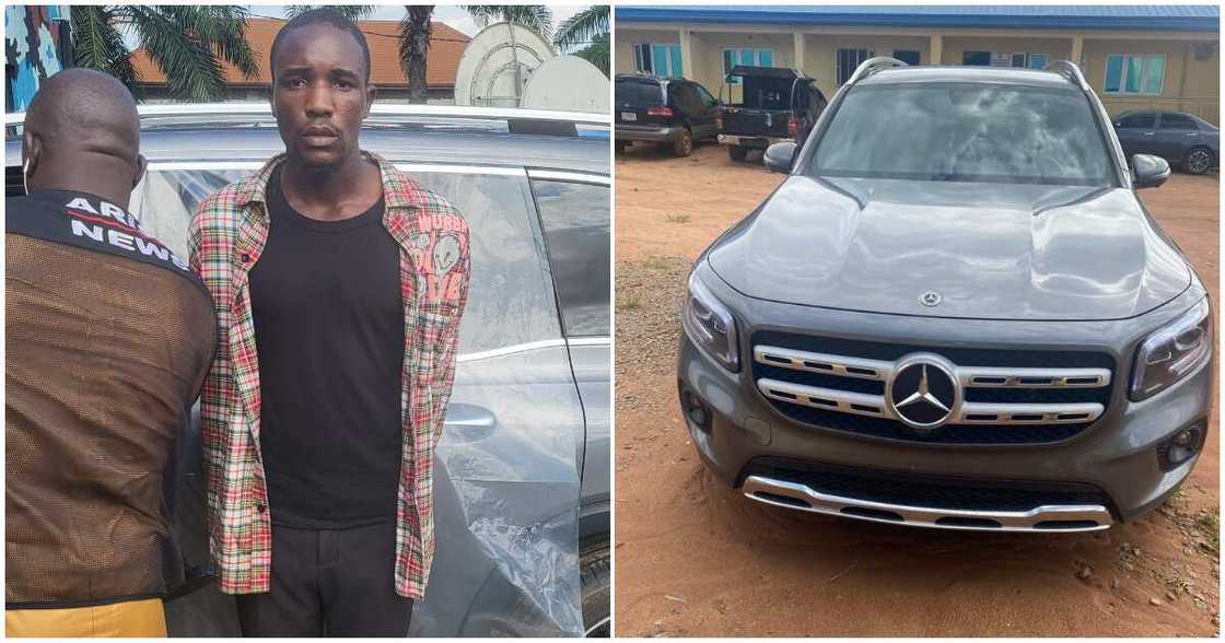 Meshack Sinuphro arrested/ Abuja stolen N55m Benz car/ Man who stole NN5m Benz arrested/Police arrest NN55m Benz car thief Meshack Sinuphro arrested/ Abuja stolen N55m Benz car/ Man who stole NN5m Benz arrested/Police arrest NN55m Benz car thief