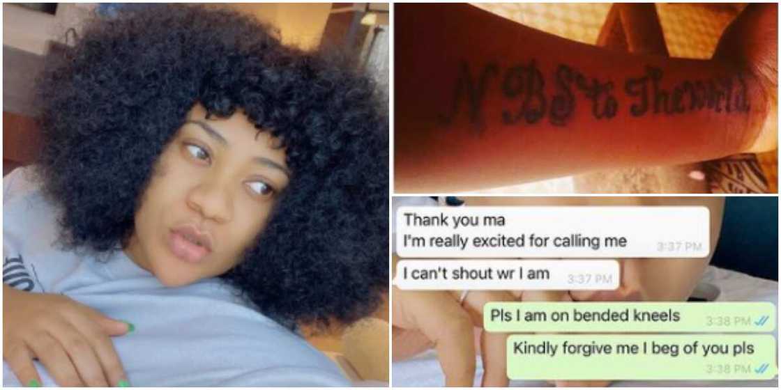 I thought it was fake: Nkechi Blessing tenders public apology to fan who tattooed actress' name on her body I thought it was fake: Nkechi Blessing tenders public apology to fan who tattooed actress' name on her body